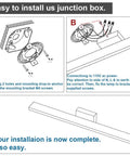 Installation guide for 24 Inch Black Modern LED Vanity Light With Frosted Aluminum Finish For Bathroom Mirror Cabinet And Powder Room Sleek Energy Saving Vanity Fixture In Cool White 6000K
