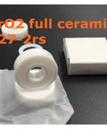 Premium Ceramic 627 Bearings With Dual PTFE Seals For Quad Skates, showcasing a ZrO2 full ceramic unit with packaging.