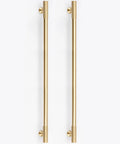 Top Tier Solid Brass Cabinet Pulls With Brushed Gold Finish, set of two 320mm handles for kitchen drawers and dressers.