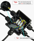 External Outdoor Underground Electrical Junction Box 5 Way Cable Connector For M20 Wire 4mm To 8mm with exposed wiring