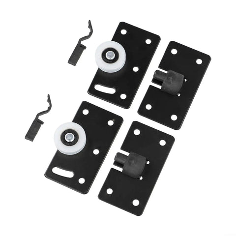 Heavy Duty Sliding Door Rollers For Closets And Wardrobes Concave Nylon Wheels with steel plates and rails for smooth sliding.