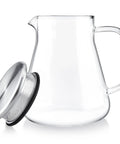 One-Touch 2-In-1 Tea Maker Teapot And Kettle With Stainless Steel Filter Lid For Loose Tea, Stain-Free Borosilicate Glass, 27 Oz Capacity