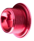 Legit Heavy Duty M20 Crankset Screws 7075 Aluminum Alloy CNC Machined Bicycle Crank Arm Bolts For Mtb Trail Hardware Top Shelf Build Tough Enough To Shred Singletrack Smoothly 2 Piece Set close-up of red anodized crank bolt with detailed threads
