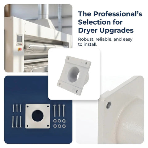 Diyeah Industrial Dryer Discharge Flange Adapter Steel Bottom Outlet Connector Anti-Slip Design Easy To Clean For Food And Pharmaceutical Processing Equipment Granule Transfer System Component with mounting screws