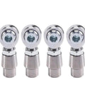 Heavy Duty Premium Rod End Four Piece Kit With Spacers 5 8 Inch 18 Threads For Suspension Mods with metal joints.