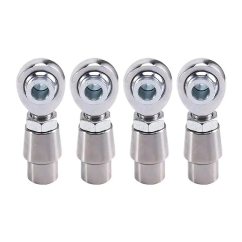 Heavy Duty Premium Rod End Four Piece Kit With Spacers 5 8 Inch 18 Threads For Suspension Mods with metal joints.