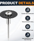 Top Shelf High Speed Cutting Wheel Set Eight Piece Multipurpose Metal Abrasive Blades For Rotary Power Tools Industrial Strength Pro Level Precision Trimming And Detailing, 32mm HSS cutting disc