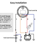 Wiring diagram for Premium Stainless Steel Fuel Sender Unit For Boat And Car Truck Rv Hella Durable Corrosion Proof Sending Unit.