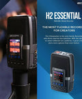 Pro Handheld Audio Recorder Featuring Solid 32 Bit Float Tech And Seamless Built In Mics, angled view showcasing display and controls.