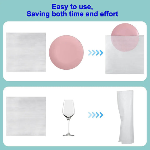 Super Thick 14 By 14 Inch Foam Cushion Pouches For Hassle Free Moving And Smart Home Storage Includes Bold Fragile Labels demonstration.