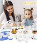 Totally Legit One Hand Button Maker Machine Kit Crafting Custom Pins And Badges Smooth Diy Press Kit 55 Mm Plus 35 Mm Supplies Quick Install Zero Stress with mother and child making badges.
