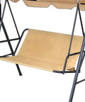Heavy Duty Waterproof Swing Seat Cover For Patio Two To Three Seater Bench Cushions, 900D Oxford Fabric, Beige