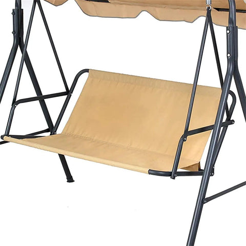 Heavy Duty Waterproof Swing Seat Cover For Patio Two To Three Seater Bench Cushions, 900D Oxford Fabric, Beige