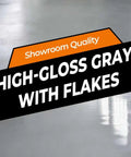 Self Leveling Epoxy Floor Coating Kit Three Gallon 100 Percent Solids Gray High Gloss Industrial Grade flooring, high-gloss finish