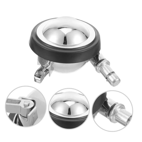 Heavy Duty Swivel Casters For Office And Barber Chairs Smooth As Silk Carpet Wheel Replacement Silent Glide close-up view