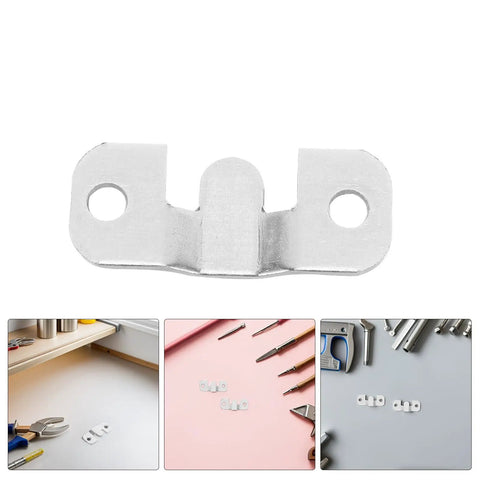 Heavy Duty Stainless Steel French Cleat Picture Frame Brackets 8 Pack With Mounting Screws for secure art mounting, close-up view.