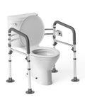 Built To Last Adjustable Toilet Safety Frame For Seniors And Adults With Quick Resize Height Bars Real Deal Bathroom Grab Support.