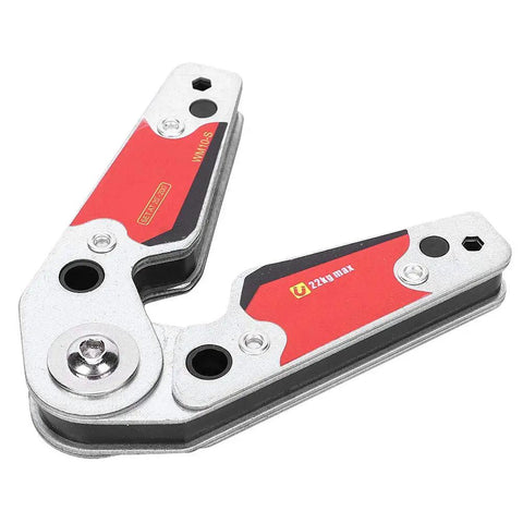 Mighty Adjustable Magnetic Welding Clamp For Heavy Duty Construction And Hardware Projects With 22kg Pull Off Force and a durable metal design.