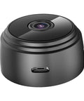Dead Simple 1080P WiFi Wireless Security Camera With Night Vision and Smart Motion Alerts featuring a black rounded design with lens.