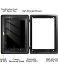 Heavy Duty Rugged As Nails Outdoor EV Charger Enclosure with combination lock, tempered glass, and high-strength hinges.