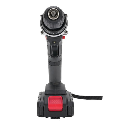 Heavy Duty Brushless Cordless Drill And Driver Workhorse Combo Featuring 350 Watt Motor And 1450 Rpm Speed, frontal view with battery.