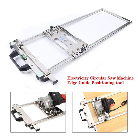 Stainless Steel Circular Saw Edge Guide And Woodworking Positioning Trough Jig Portable Saw Base With Bilateral Precision Scale for clean cuts.