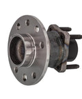 Built Tough Rear Hub Bearing Assembly For Saab 900 And 9 3 Models 1994 To 2003 Features Plug And Play Abs Sensor And Smooth Five Lug Mounting Oem Reference Five One Two One Four Five, detailed view with five lug pattern.