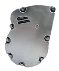 No Sweat Electric AC Compressor Rock Solid Replacement For Tesla Model 3 Model Y EV metal cover with bolts, side vents, and smooth finish.