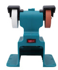 Tough Guy Mini Bench Grinder 200 Watt High Speed 7000 RPM front view with sharp grinding wheels for metal shaping tasks.