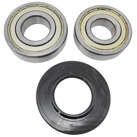 Sick Washer Seal Bearing Kit Replaces Samsung DC62-00156A and 6601-002632 for WF Models includes two steel bearings and rubber seal.