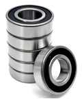 Heavy Hitter Six Pack Of 116 0720 Replacement Spindle Bearings For Riding Lawn Mowers stacked and detailed close-up view.