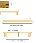 Top Shelf 10 Pack Brushed Gold Cabinet Pulls 5 Inch 128 mm Spacing Kitchen Drawer Handles For Bathroom Vanity showing dimensions, material, and design.