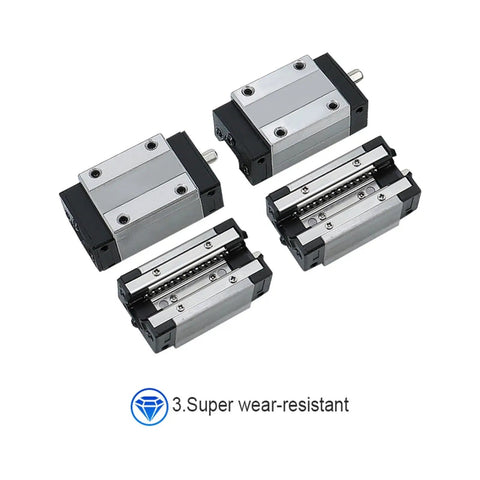 4Pk Workhorse Linear Guide Sliders For Hgr15 Rail Flange Bearing Blocks Slick Anodized Aluminum Alloy Carriages arrangement