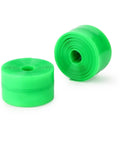 Two Pack Green Bike Tire Liners Inner Tube Flat Protectors for various tire sizes, rolled view