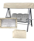 Swing Canopy Replacement Cover For Outdoor Porch And Patio 64.57 By 44.89 By 5.9 Inches Waterproof Windproof Sunshade Beige