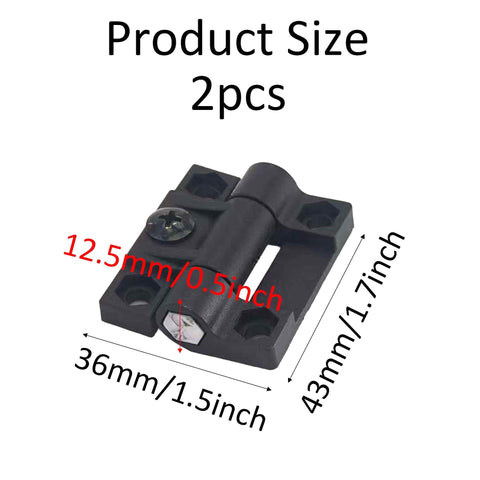 Adjustable Torque Hinge 2 Pack For Cabinets And Panels With 4 Countersunk Holes Black Plastic Position Control Hinge Virello