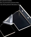 Close-up of 4 Pack Premium Clear Acrylic Skateboard Wall Mount Racks, showing protective film being removed, showcasing the heavy-duty design.