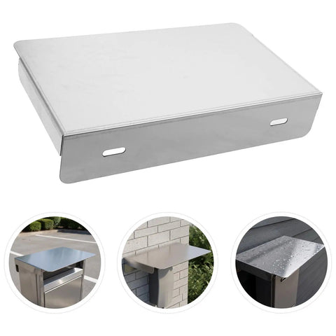 Heavy Duty Stainless Steel Ev Charger Rain Cover Weather Resistant Outdoor Charging Station Housing viewed from above, showcasing its durable design.