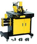 3 In 1 Hydraulic Busbar Machine Pro Grade Heavy Duty Cutter Bender Punch Tool for Copper and Aluminum Busbars, yellow color
