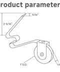 Smooth Rolling Sliding Screen Door Rollers Replacement Kit With Tough Steel Ball Bearings Tension Springs And M Track Match For Zero Fuss Patio Fixes Quick Swap Guaranteed Four Pack, detailed diagram with dimensions.