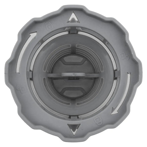 Countertop Dishwasher Replacement Filter Fine Mesh And Coarse Strainer Set Hella Easy To Toss In The Rinse No Clog Drain Protection Smooth Water Flow top view of gray strainer lid