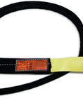 Rock Solid Heavy Duty Nylon Twisted Eye And Eye Web Sling With Wrapped Body, 3200 Lb Vertical Load Capacity, 20 Feet X 1 Inch Wide yellow strap.