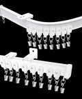 Flexible Bendable Ceiling Curtain Track With Clips for Room Dividers Ceiling Or Wall Mount Rails Heavy Duty Privacy Curtain Rods For Living Room Shower Bedroom And RV White 6 Ft, white aluminum track with clips