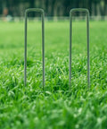 U Shaped Galvanized Steel Ground Pins Garden Stakes And Staples For Landscape Netting And Ground Sheets Heavy Duty Pegs 6 Inch