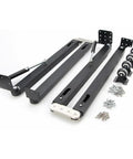 Black Folding Table Hinge And Concealed Cabinet Connector, Heavy Duty Dining Table Hardware set with pivot brackets and screws.