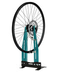 Wheel Truing Stand Pro Grade Wheel Maintenance Tool For 16 To 27.5 Inch Wheels with disc brake rotor setup