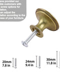 Heavy Duty Zinc Alloy Flat Round Drawer Pulls in a Pack of Twenty Red Antique Brass Knobs with screws for easy installation.