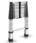 Twelve And A Half Foot Aluminum Telescoping Ladder That Extends From Compact Fold To Full Height With Non Slip Rungs Go To Workhorse