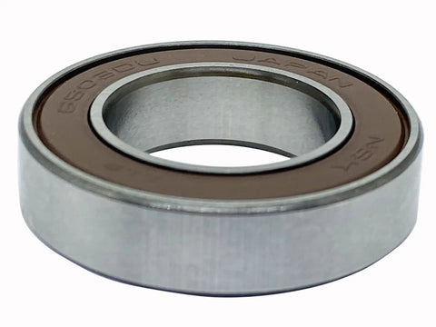 Rock Solid Heavy Duty Deep Groove Ball Bearing 6903DDU Double Rubber Seals 17X30X7MM side view showing steel cage construction.