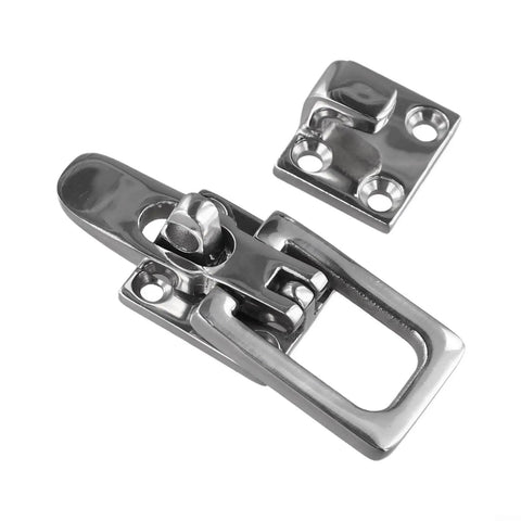 Marine Grade 316 Stainless Steel Square Boat Door Latch With Zero Rattle Design For Smooth Cruise Vibes and Heavy Duty Saltwater Guard secure latch hardware.